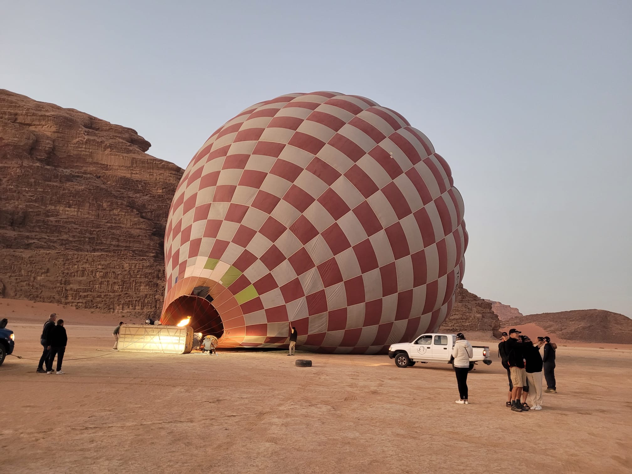 Hot Air Balloon Over Wadi Rum